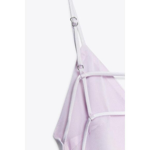 ZARA SATIN MIDI DRESS - Picture 8 of 8